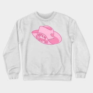 Hot pink Let’s Go Girls Cowgirl hat Crewneck Sweatshirt